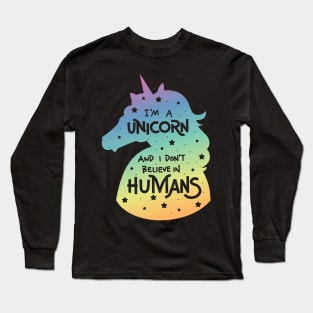 I'm a Unicorn T-Shirt Rainbow Horse Gift Pony Long Sleeve T-Shirt